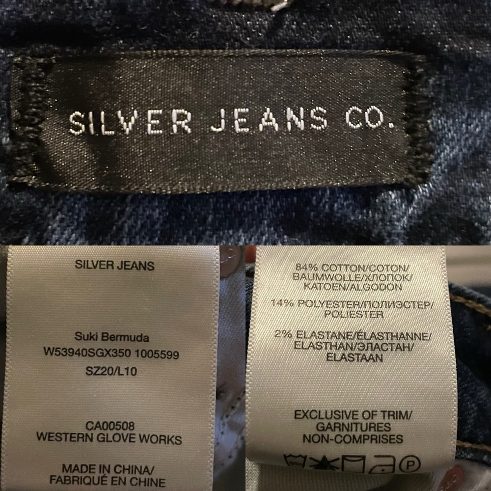 Silver Jeans Women’s Shorts Denim Suki Bermuda Distressed Stretch Plus Size 20 - Picture 10 of 10